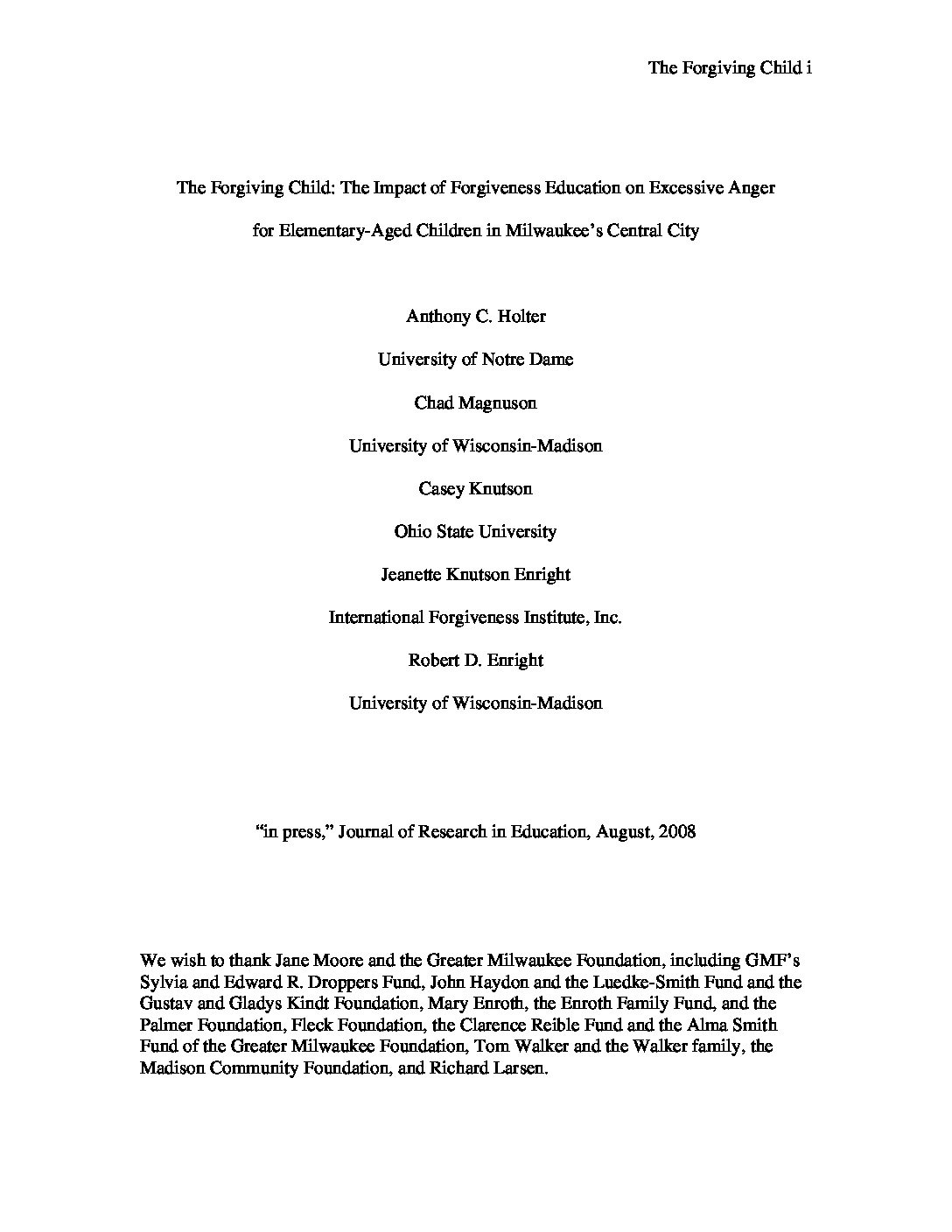 International Forgiveness Institute